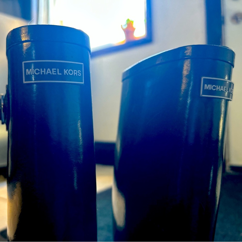 Michael Kors size 7 black rain boots.